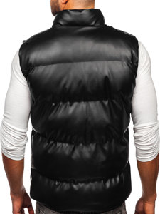 Gilet trapuntato da uomo nero Bolf 0023