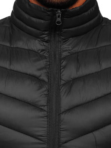 Gilet trapuntato da uomo nero Bolf 13073