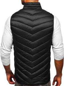 Gilet trapuntato da uomo nero Bolf 13073