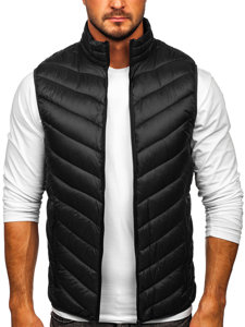 Gilet trapuntato da uomo nero Bolf 13073