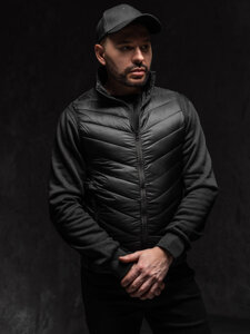 Gilet trapuntato da uomo nero Bolf 13073A1