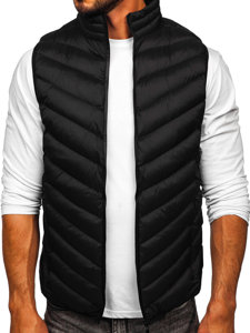 Gilet trapuntato da uomo nero Bolf 5M752