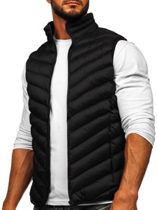 Gilet trapuntato da uomo nero Bolf 5M752