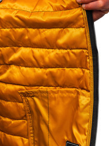 Gilet trapuntato da uomo nero Bolf 7103