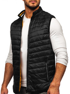 Gilet trapuntato da uomo nero Bolf 7103