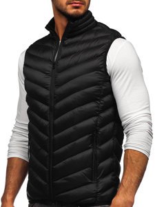 Gilet trapuntato da uomo nero Bolf HDL88006