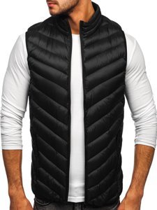 Gilet trapuntato da uomo nero Bolf HDL88006