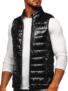 Gilet trapuntato da uomo nero Bolf R0109A