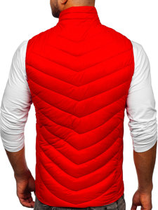 Gilet trapuntato da uomo rosso Bolf 13073