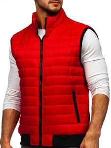 Gilet trapuntato da uomo rosso Bolf MY77