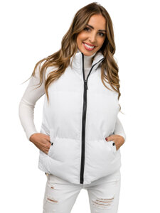 Gilet trapuntato spesso da donna bianco Bolf 5M3150