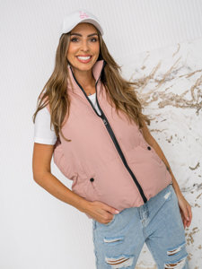 Gilet trapuntato spesso da donna rosa Bolf 5M3150