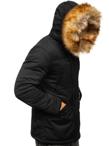 Giubbotto invernale parka tipo alaska da uomo nero Bolf JK355