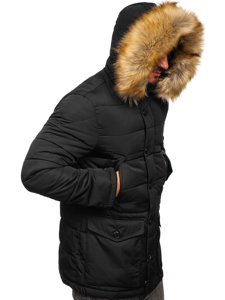 Giubbotto invernale parka tipo alaska da uomo nero Bolf JK361