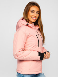 Giubbotto invernale sportivo da donna rosa chiaro Bolf HH012A