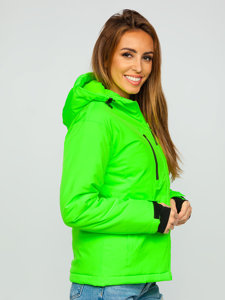 Giubbotto invernale sportivo da donna verde fluorescente Bolf HH012A