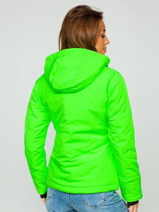 Giubbotto invernale sportivo da donna verde fluorescente Bolf HH012A