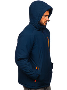 Giubbotto invernale sportivo da uomo blu Bolf HH011