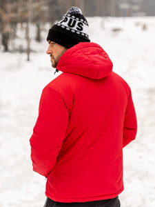 Giubbotto invernale sportivo da uomo rosso Bolf HH011