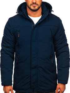 Giubbotto invernale tipo parka da uomo blu Bolf 5M717