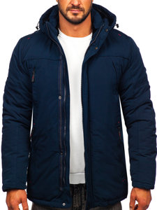 Giubbotto invernale tipo parka da uomo blu Bolf 5M717