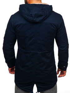 Giubbotto invernale tipo parka da uomo blu Bolf EX838 BLU