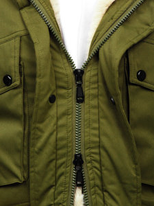 Giubbotto invernale tipo parka da uomo khaki Bolf M115