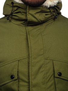 Giubbotto invernale tipo parka da uomo khaki Bolf M115