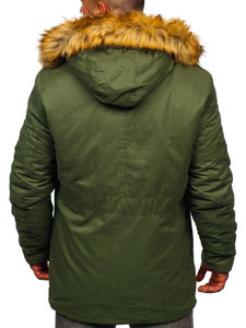 Giubbotto invernale tipo parka da uomo verde Bolf 1791