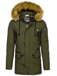 Giubbotto invernale tipo parka da uomo verde Bolf 1795 