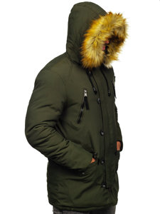 Giubbotto invernale tipo parka da uomo verde Bolf 1795 