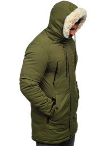 Giubbotto invernale tipo parka da uomo verde Bolf 22M52