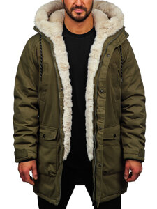 Giubbotto parka invernale da uomo khaki Bolf 5M120