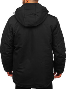 Giubbotto parka invernale da uomo nero Bolf 22M323