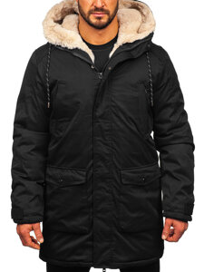 Giubbotto parka invernale da uomo nero Bolf 5M120