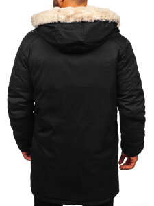 Giubbotto parka invernale da uomo nero Bolf 5M120