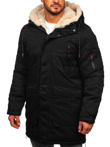 Giubbotto parka invernale da uomo nero Bolf 5M3123