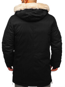 Giubbotto parka invernale da uomo nero Bolf 5M3123