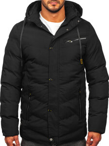 Giubbotto parka invernale da uomo nero Bolf 5M3135