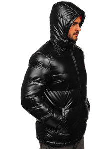 Giubbotto sportivo trapuntato oversize invernale da uomo nero Bolf EX2138B