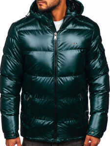 Giubbotto sportivo trapuntato oversize invernale da uomo verde Bolf EX2138B