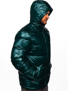 Giubbotto sportivo trapuntato oversize invernale da uomo verde Bolf EX2138B