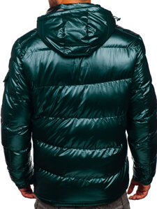 Giubbotto sportivo trapuntato oversize invernale da uomo verde Bolf EX2138B