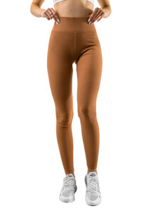 Leggings a coste da donna marrone Bolf 10328