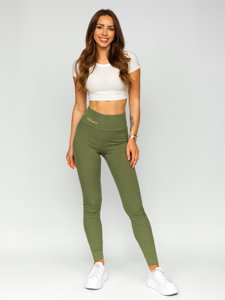 Leggings a costine da donna khaki Bolf W7501