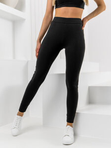 Leggings con stampa da donna nero-arancione Bolf W82339