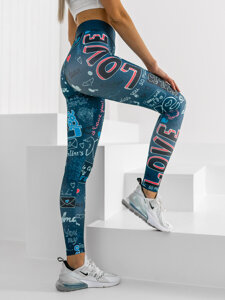 Leggings da donna blu Bolf 20755