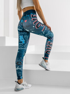 Leggings da donna blu Bolf 20755