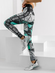 Leggings da donna verde menta Bolf 20432