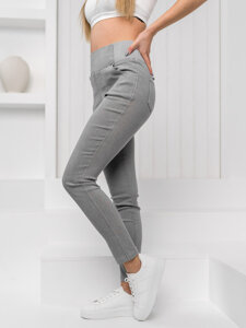 Leggings in denim da donna grigio Bolf S111